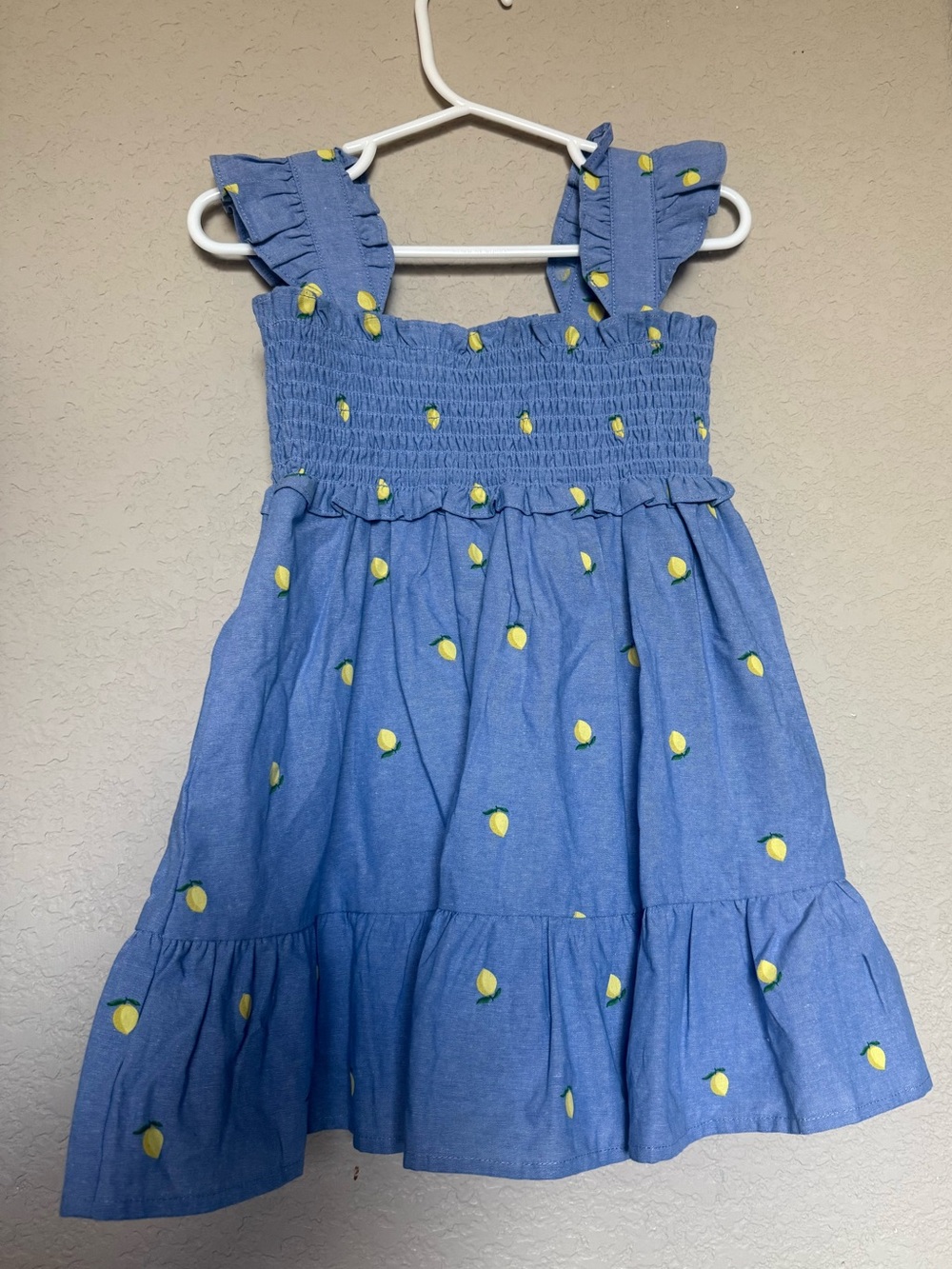 Janie and Jack Dress with Yellow Lemon Print